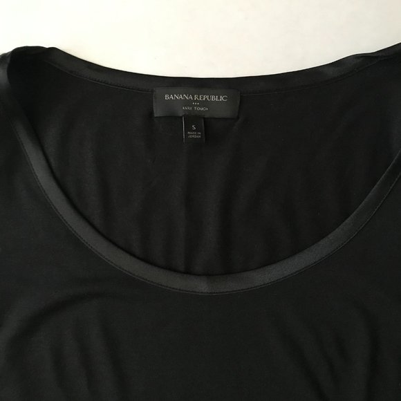 TWO Banana Republic "Luxe Touch" Satin Lined Scoop Neck Tank Gray XS and Black S - Picture 3 of 13